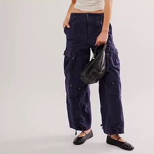 Free People Tahiti Cargo Pants in Navy